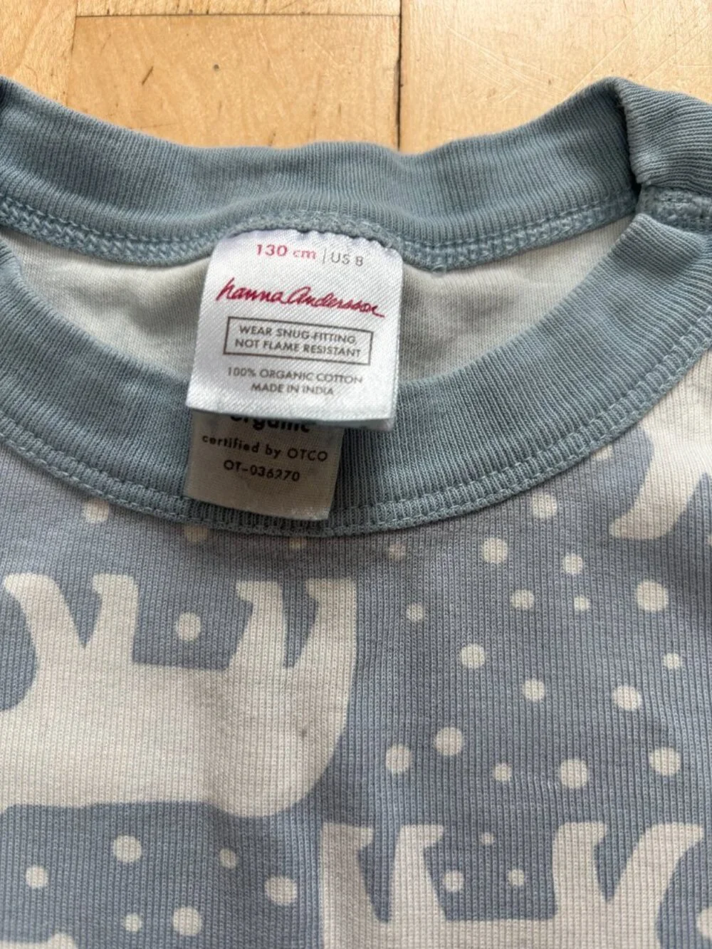 Hanna Anderson Pajamas 130 size 8 Lot Of 2 Polar Bear + Castle long sleeve